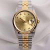 Rolex DateJust 16233 Steel Gold Champagne Diamond Dial Second Hand Watch Collectors 1 e1541956773142