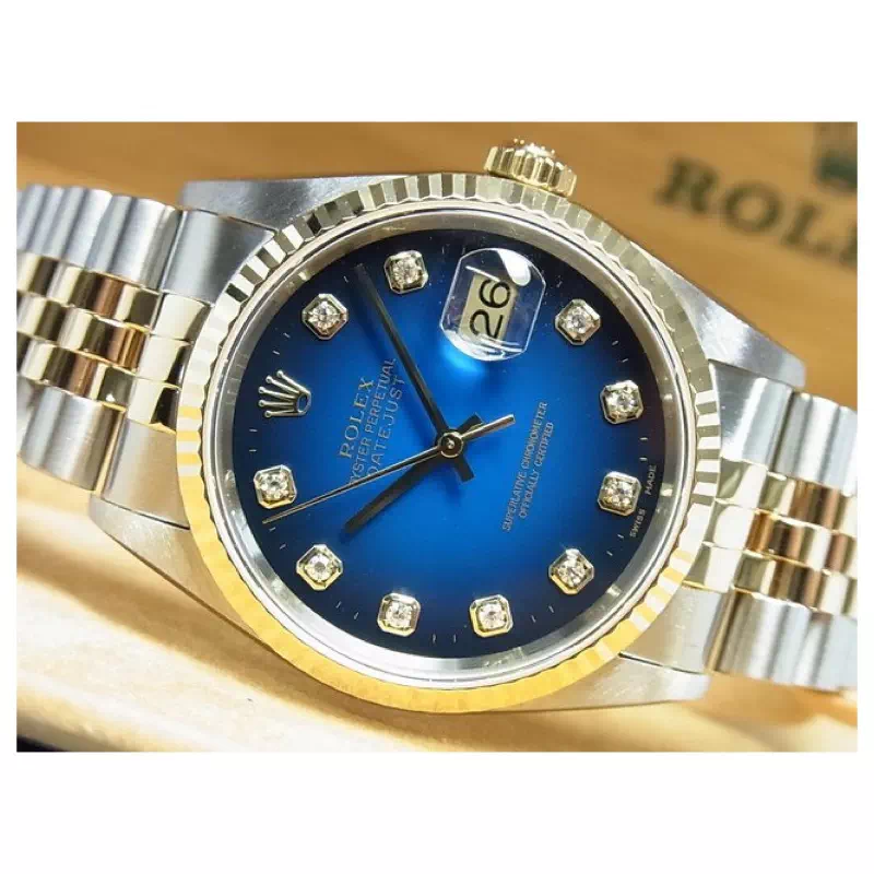montres-automatiques-rolex-datejust-combinaison-bleu-maroc prix solde