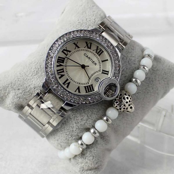 IMG 1076 - Montre Cartier Argenté avec Bracelet Leopard Blanc