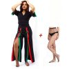 Ensemble Décontracté Chic Bas band verte rouges Sexy Fishnet Résille maroc