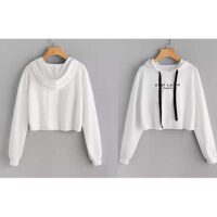 Sweat à capuche Taille haute pour Femme Blanc maroc 1