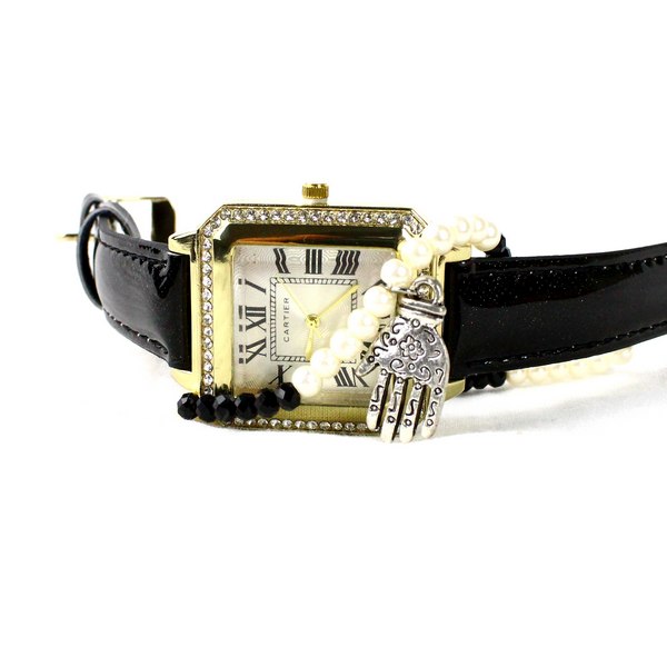IMG 1881 - Montre Cartier Classique Noir avec Bracelet Khmissa