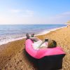 Canapé Relax Gonflable avec Sac de Rangement pour Camping Piscine Plage Jardin maroc plage rose 2