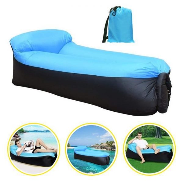 Canapé Gonflable Pour Jardin, Piscine, Plage - Sans Gonfleur - Format Sac 30 Cm