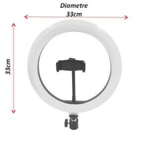 Ring Light maroc Anneau Bague lumineux LED Diametre 33cm+ Trepied 1m05 canon