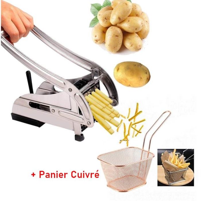 COUPE FRITE AVEC PANIER cuivré 