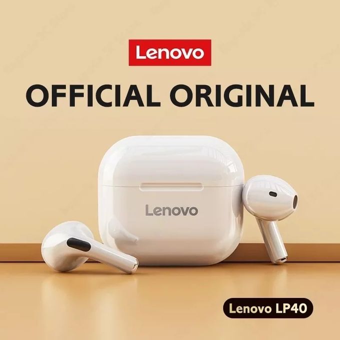 Lenovo LivePods LP40 Ecouteurs sans Fil TWS, Tactile, Double Stéréo Etanche AirPods Android IOS سماعات أصلية بلوتوث