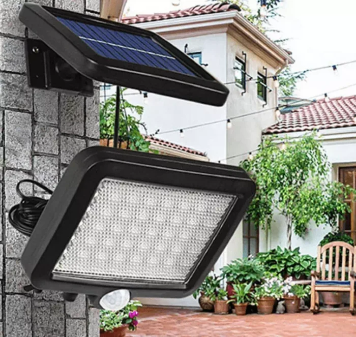 Lumiere Solaire Capteur de Mouvement Exterieur Etanche Lampe Led Projecteurs مصباح الطاقة الشمسية مع انارة قوية maroc installation