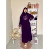 Jellaba Abaya elegante avec Chale Tissus Crepe Rosa Taille Standard جلابة عباية شال توب كريب روزا المزيان Violet solde maroc Jellaba Abaya elegante avec Chale Tissus Crepe Rosa Taille Standard جلابة عباية شال توب كريب روزا المزيان Violet solde maroc
