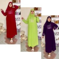 Jellaba Abaya elegante avec Chale Tissus Crepe Rosa Taille Standard جلابة عباية شال توب كريب روزا المزيان couleur top solde maroc promo ramadan djellaba