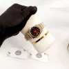 Montre Rolex Date juste Dore interieur Rouge avec Bracelet Cartier maroc prix promotion hmizat
