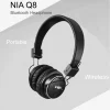 Nia Casque Q8 Original Bluetooth Android IOS Avec Lecteur Micro SD FM Radio Micro integre couleur Noir سماعة بلوتوث maroc casablanca hd gaming