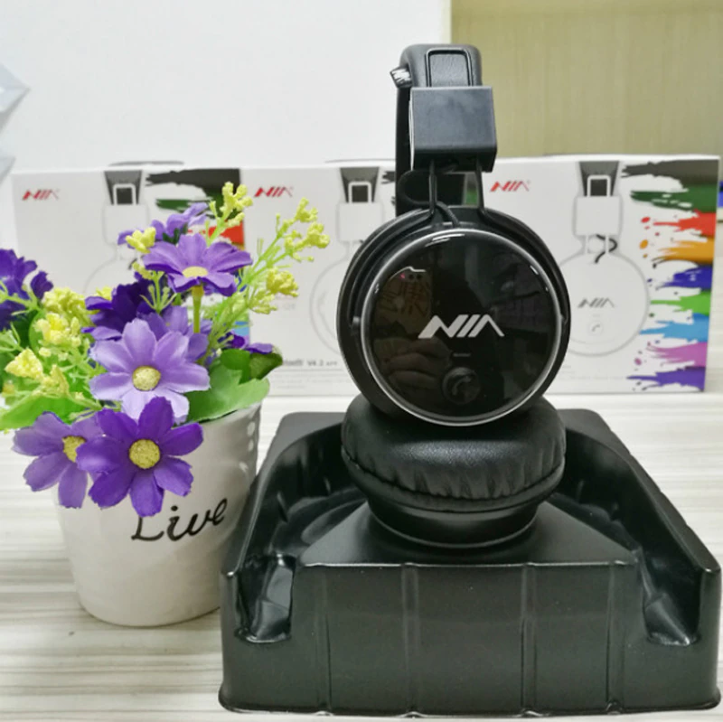 Nia Casque Q8 Original Bluetooth Android IOS Avec Lecteur Micro SD FM Radio Micro intégré - couleur Noir سماعة بلوتوث maroc casablanca hd gaming top ps4