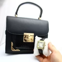 Pack Sac noir et montre Cartier Cadeau maroc casablanca 200x200 - Accueil