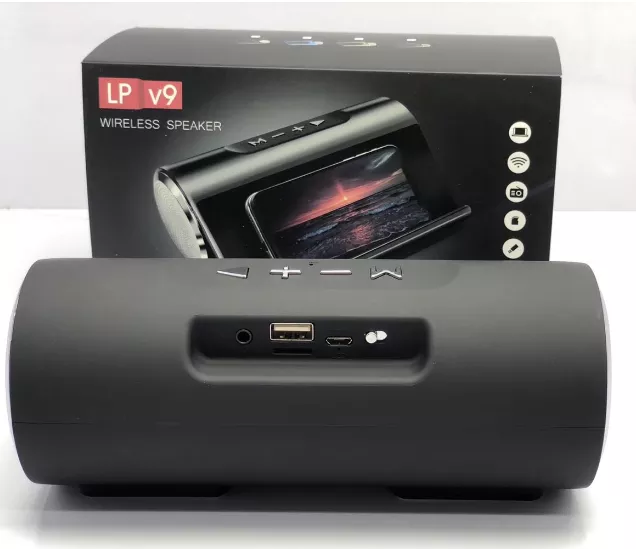 Wireless Speaker LP-V9 haut parleur Sans Fil bluetooth Subwoofer Super bass Radio FM Usb Micro SD Aux مكبر صوت maroc