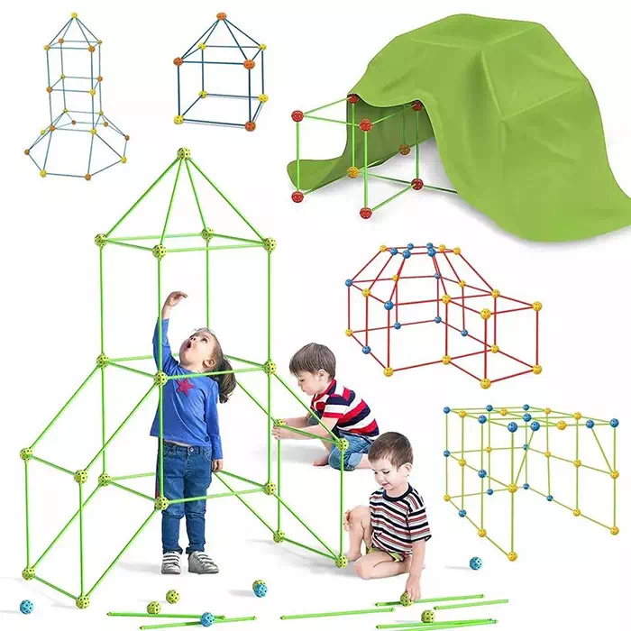 Kit Jeux Educatif Enfant Construction 3D Château ,Tunnels, Tentes, Maison de jeu, assemblage de jouets éducatifs