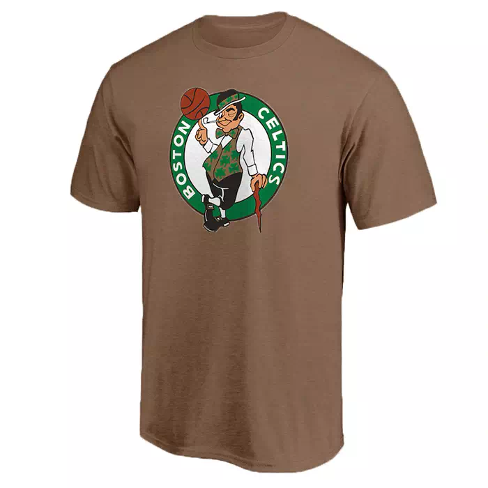 T shirt Boston Celtics NBA Homme Couleur Marron tshirt ete coton pris solde