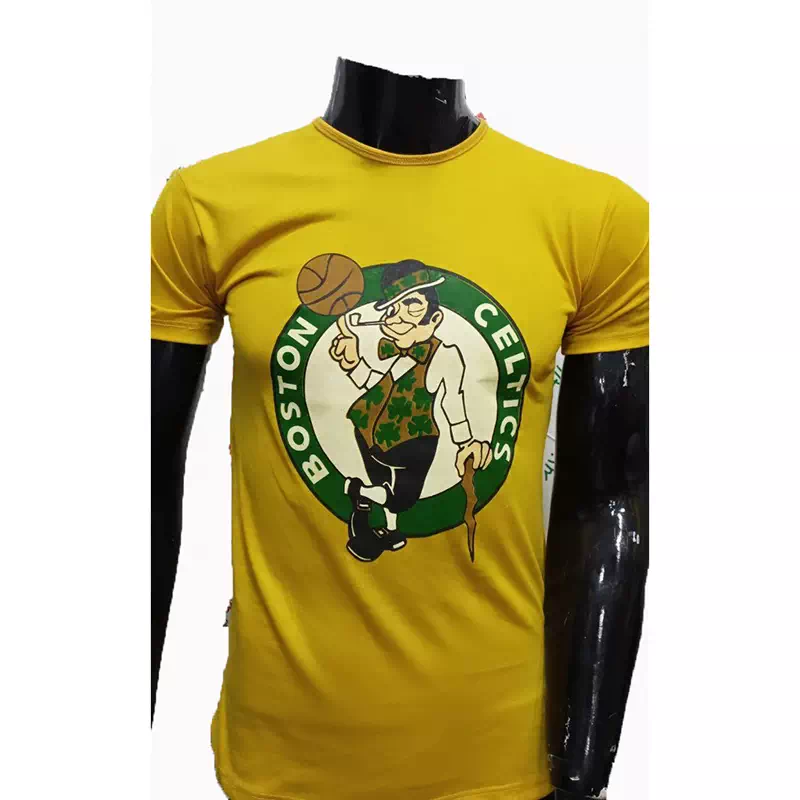 T shirt Boston Celtics Prix NBA Homme Gold tshirt maroc casablanca slip solde promo - T-shirt Boston Celtics NBA Homme Couleur Gold