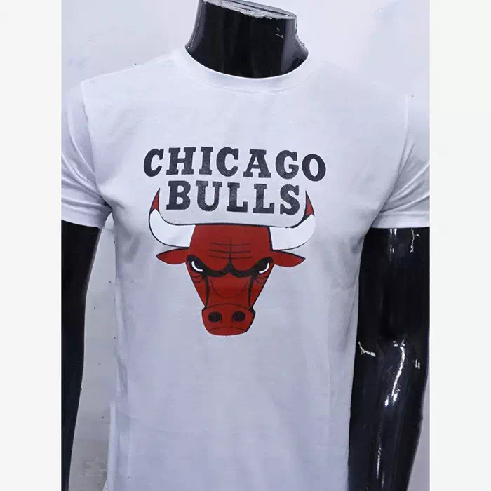 T shirt Chicago Bulls NBA Homme Couleur Blanc maroc casablanca solde sayf reelle photo - T-shirt Chicago Bulls NBA Homme Couleur Blanc