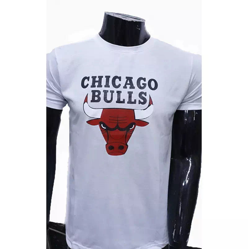 T shirt Chicago Bulls NBA Homme Couleur Blanc maroc casablanca solde sayf reelle - T-shirt Chicago Bulls NBA Homme Couleur Blanc