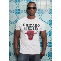 T-shirt Chicago Bulls NBA Homme Couleur Blanc maroc casablanca solde sayf solde promo