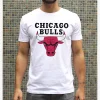 T shirt Chicago Bulls NBA Homme Couleur Blanc maroc casablanca solde sayf tshirt marocain adulte
