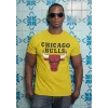 T-shirt Chicago Bulls NBA Homme Couleur Gold jaune prix solde maroc marocain été chic