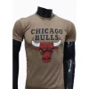 T shirt Chicago Bulls NBA Homme Couleur Marron Maroc prix solde ete tshirt sayf rjal slip destock