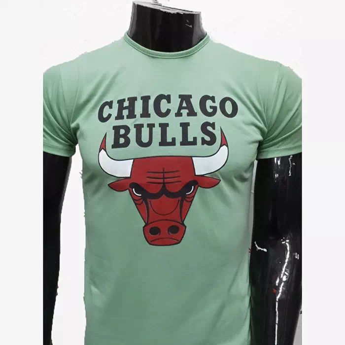 T shirt Chicago Bulls NBA Homme Couleur Vert Maroc ete style tshirt chic nike solde promo - T-shirt Chicago Bulls NBA Homme Couleur Vert