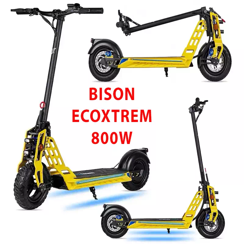 Trottinette scooter électrique maroc Bison EcoXtrem 800W puissante Jaune prix casablanca