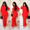 Ensemble deux pieces pull chaud et pantalon en laine premium maroc prix solde couleur rouge casablanca rabat mellal tanger fes marrakech agadir