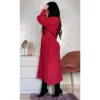 jellaba femme chaude hiver marocaine mekhzania chic taille standard premium rouge bordeaux casablanca rabat tanger khouribga fes marrakech prix maroc