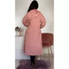 jellaba femme chaude hiver marocaine mekhzania chic taille standard rose beige casablanca rabat tanger khouribga fes