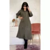 jellaba femme chaude hiver marocaine mekhzania chic taille standard vert kaki casablanca rabat tanger khouribga fes marrakech prix maroc