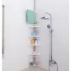 Etagere Telescopique Reglable 4 Niveaux Organisateur Salle de Bain prix maroc solde facile hauteur fixation