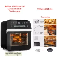 Air Fryer 12L Kitchen Lab maroc prix Friteuse Fritteuse sans huile solde livraison gratuite rotation rotiserie