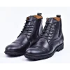 chaussure bottine homme noir 001 classique cuir vrai solde promotion maroc